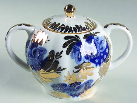Golden Garden Sugar Bowl & Lid