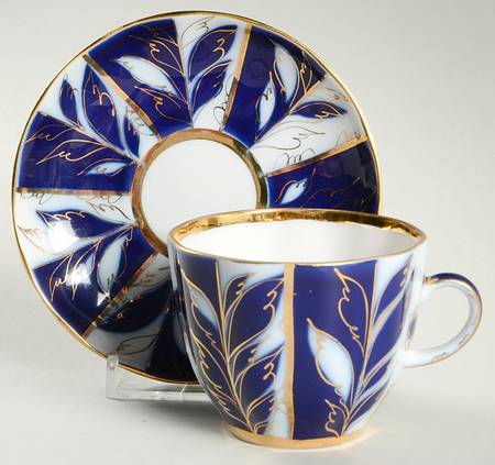 Winter Evening Flat Demitasse Cup & Saucer Set