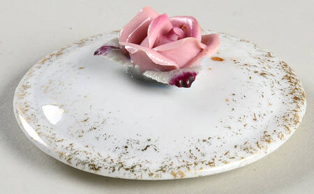 Elegant Rose Lid for Stackable Sugar Bowl