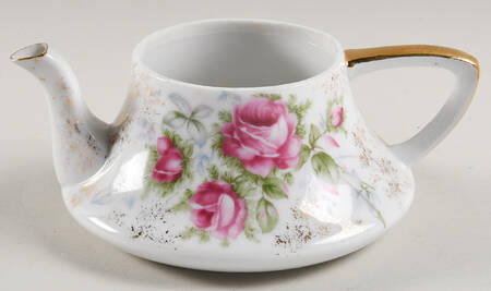 Elegant Rose Teapot No Lid by Lefton