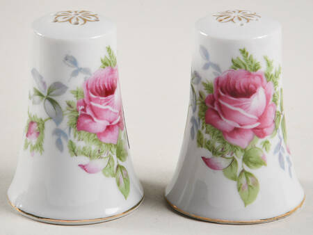 Elegant Rose Salt & Pepper Set by Lefton