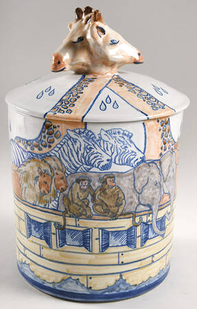 Noah's Ark Large Canister & Lid
