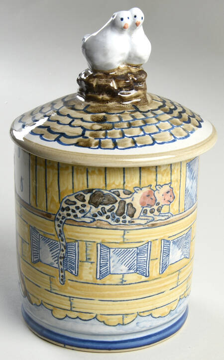 Noah's Ark Small Canister & Lid
