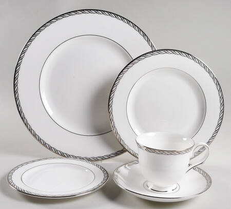 Serpentine Platinum 5 Piece Place Setting by Lenox