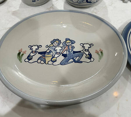 Milk & Honey 15" Oval Serving Platter