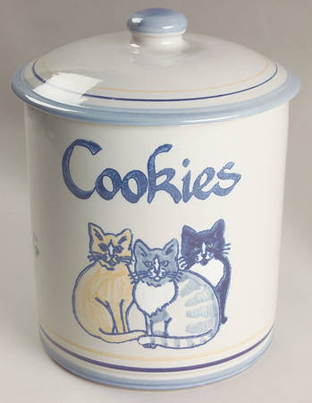 Classy Cats Cookie Jar & Lid