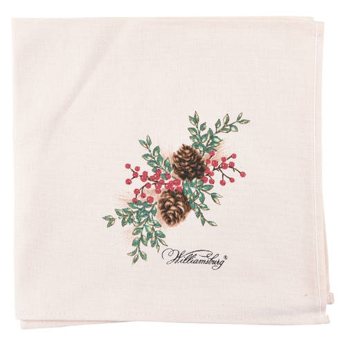 Williamsburg Boxwood & Pine Cloth Napkin