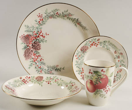 Williamsburg Boxwood & Pine 4 Piece Place Setting
