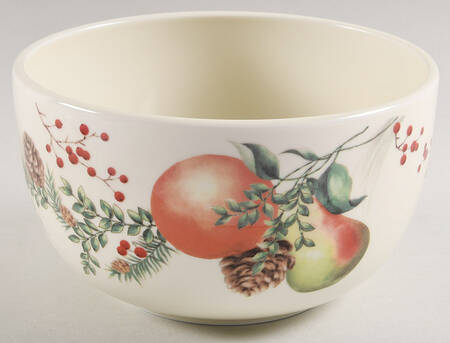 Williamsburg Boxwood & Pine Large Ceramic Bowl No Plastic Lid
