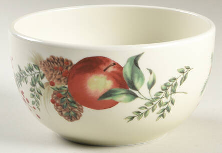 Williamsburg Boxwood & Pine Small Ceramic Bowl No Plastic Lid