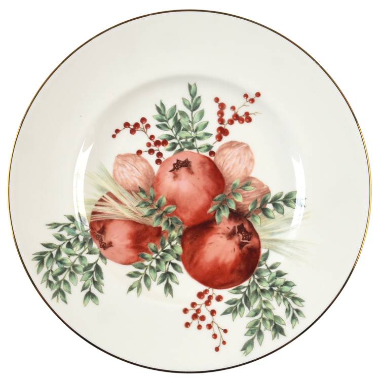 Williamsburg Boxwood & Pine Accent Luncheon Plate