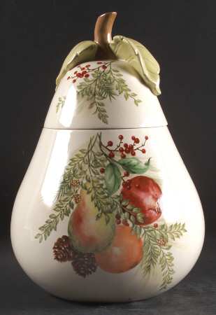 Williamsburg Boxwood & Pine Sculpted Cookie Jar & Lid