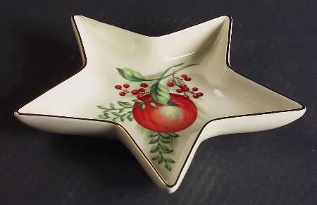 Williamsburg Boxwood & Pine Star Shaped Dish