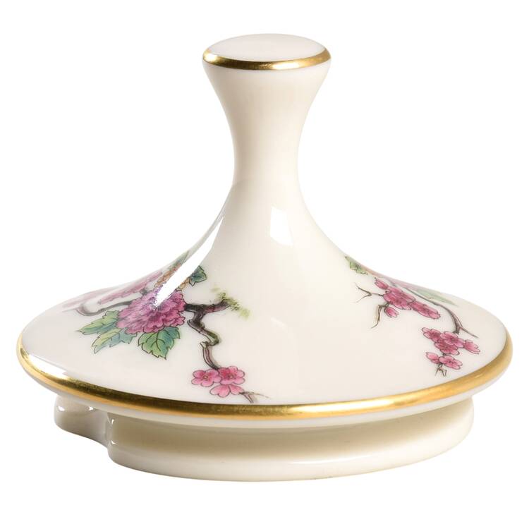 Ming-Birds (Newer, Cream, Gold Backstamp) Lid for Coffee Pot