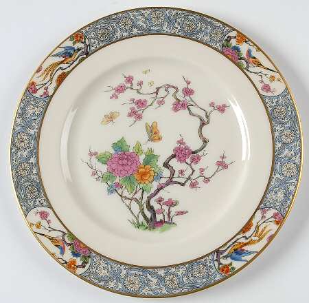 Ming-Birds (Newer, Cream, Gold Backstamp) Salad Plate