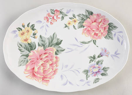 Peony Garden 16" Oval Serving Platter