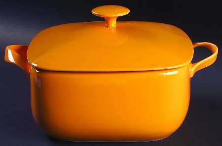 Rso Brights Accessories Yellow 3 Quart Square Casserole with Ceramic Lid