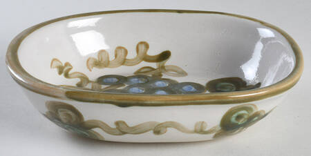 Vintage (Green Band) 8" Oval Vegetable Bowl