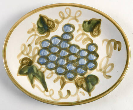 Vintage (Green Band) 12" Oval Serving Platter