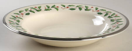 Holiday Platinum 9" Soup/Pasta Bowl by Lenox