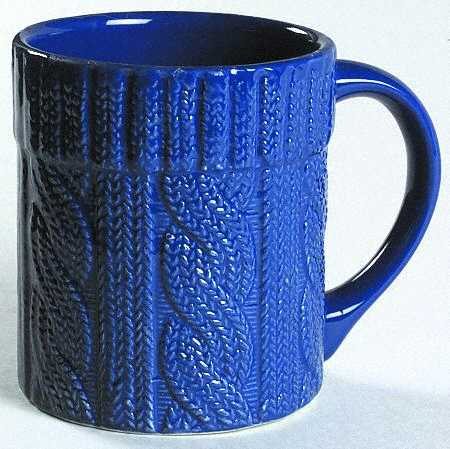 Cable Sweater Dark Blue Mug