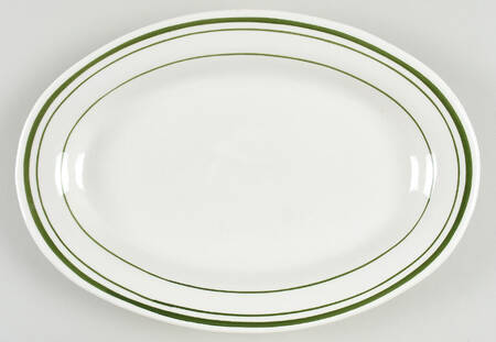 Green Band 12" Oval Serving Platter