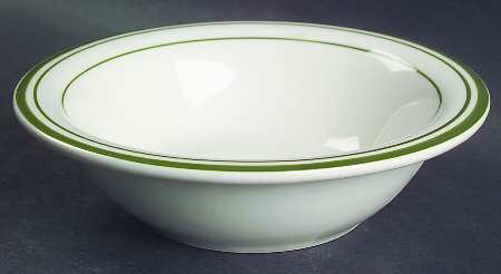 Green Band Rim Cereal Bowl