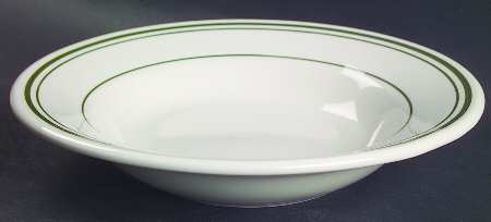 Green Band Rim Soup Bowl