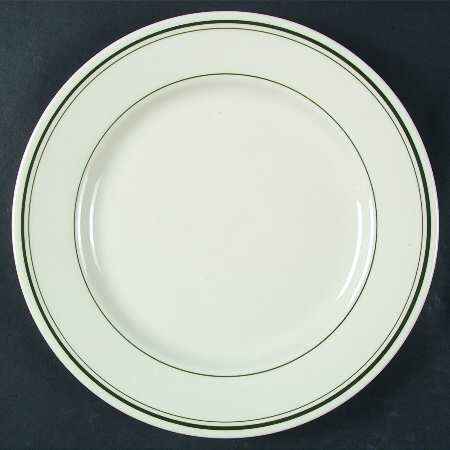 Green Band Dinner Plate w/No Backstamp