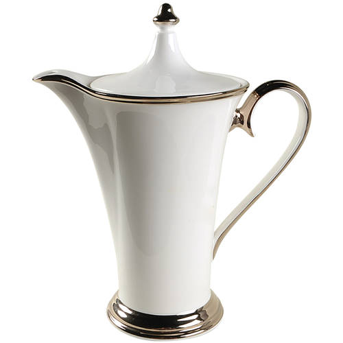 Solitaire White Coffee Pot & Lid