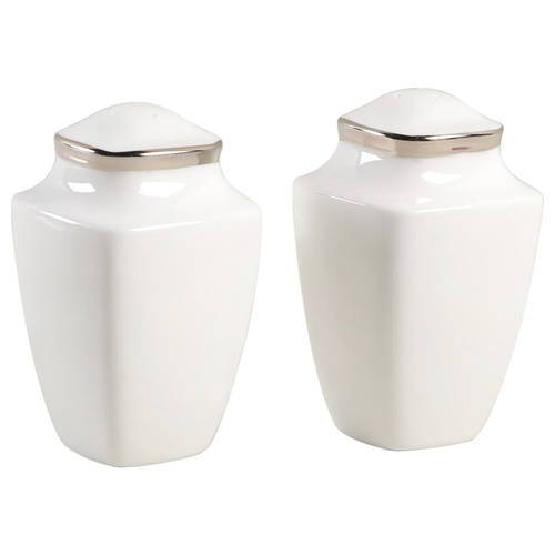 Solitaire White Square Salt & Pepper Set