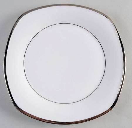 Solitaire White Square Salad Plate
