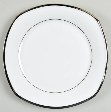 Solitaire White Square Salad Plate
