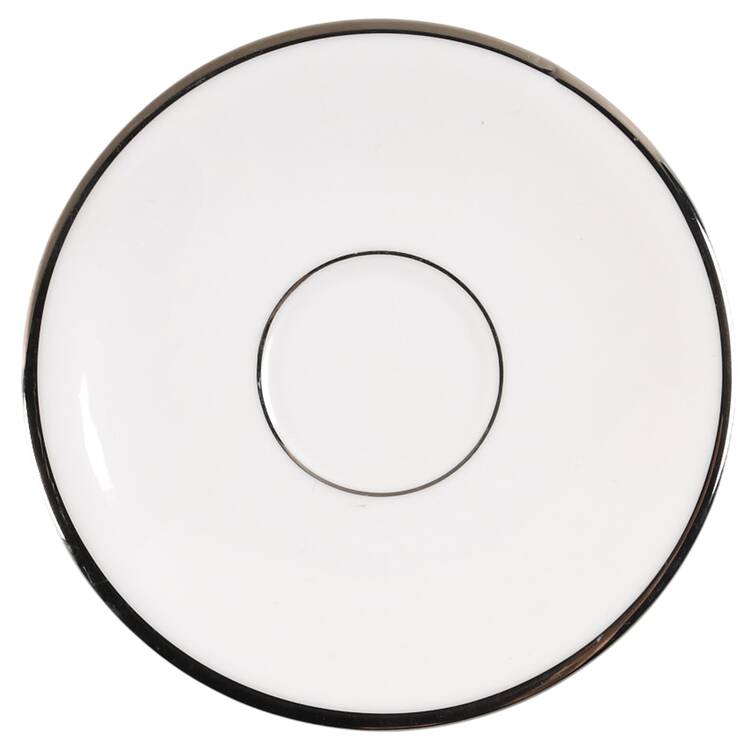 Solitaire White Saucer for Flat Demitasse Cup