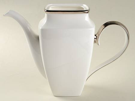 Solitaire White Square Coffee Pot No Lid