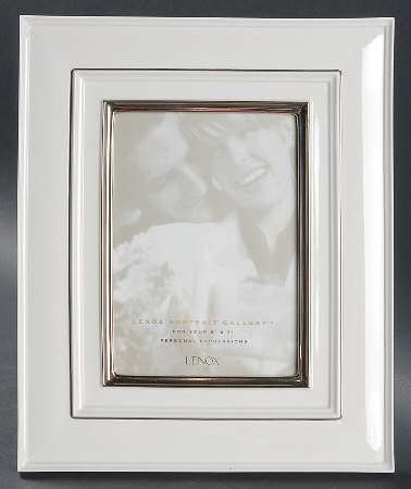 Solitaire White Frame-Holds 5" X 7"