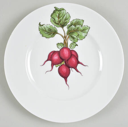 Continental Dining Radish Luncheon/Salad Plate