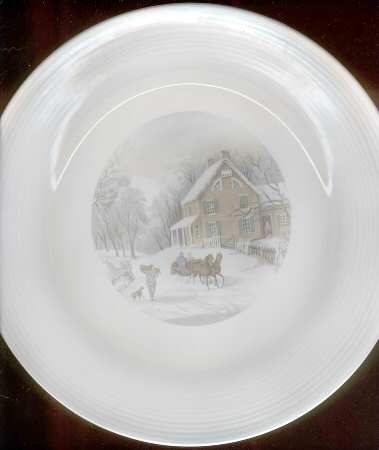 Currier &amp; Ives (Smooth, Gray) by Limoges-American