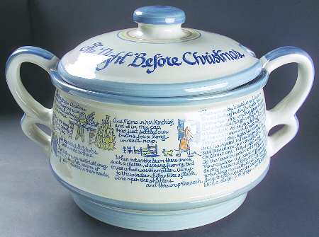 The Night Before Christmas Beverage Crock with Lid & Swivel Stand