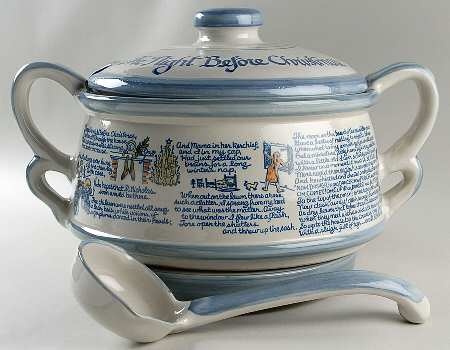 The Night Before Christmas Beverage Crock with Lid, Ladle & Swivel Stand