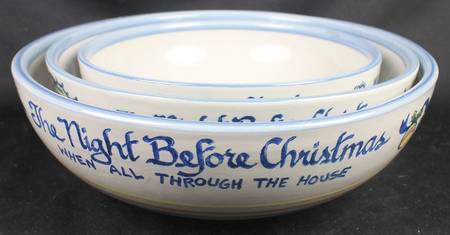 The Night Before Christmas 11" Nesting Bowl