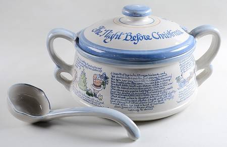The Night Before Christmas Beverage Crock with Lid & Ladle
