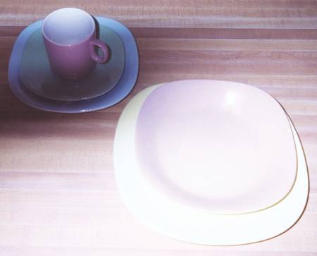 Pastel Flat Cup & Saucer Set