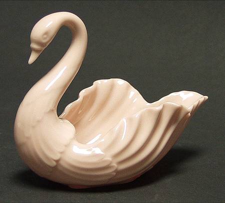 Swan Col Pink (Notrim, Open Tail, Green Stamp) by Lenox