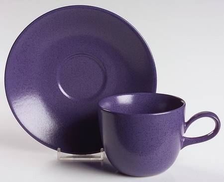 Blueberry Flat Cup & Saucer Set