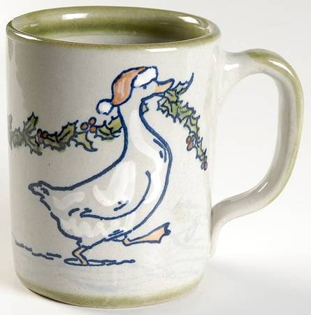 Santa's Geese (Green Trim) Mug