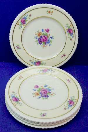 Gadroon Rose Cream Gold Bands by Lenox