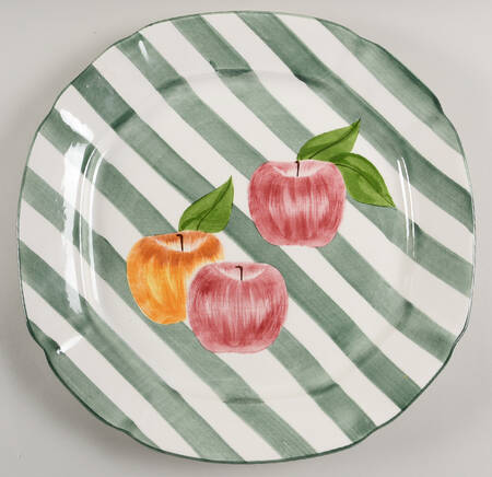 Apple Stripe Chop Plate (Round Platter)