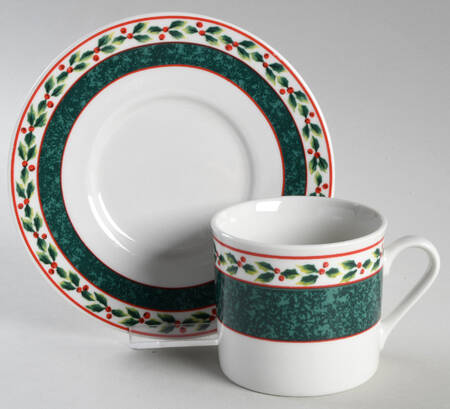 Christmastide Flat Cup & Saucer Set