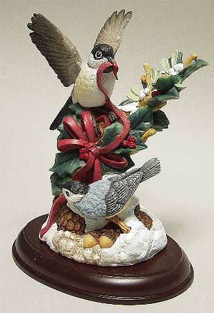 Winter Greetings Chickadee and Nuthatch Figurine